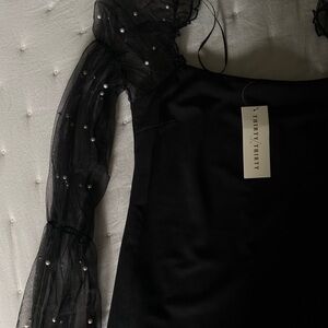 black pearl sleeve dress